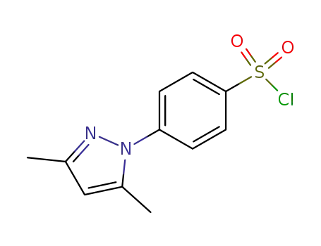 Molecular Structure of 61320-20-5 (4-(3,5-DIMETHYL-1H-PYRAZOL-1-YL)BENZENESULFONYL CHLORIDE)