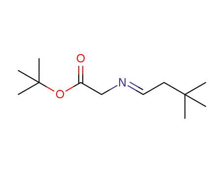 Molecular Structure of 1219086-34-6 (2-[(E)-(3,3-dimethylbutylidene)amino]acetic acid tert-butyl ester)