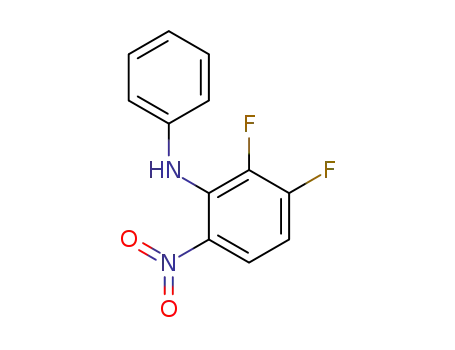 Molecular Structure of 1393178-31-8 ((2,3-Difluoro-6-nitro-phenyl)-phenylamine)
