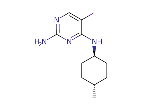 Molecular Structure of 1401034-43-2 (5-iodo-N<SUP>4</SUP>-((1R,4R)-4-methylcyclohexyl)pyrimidine-2,4-diamine)