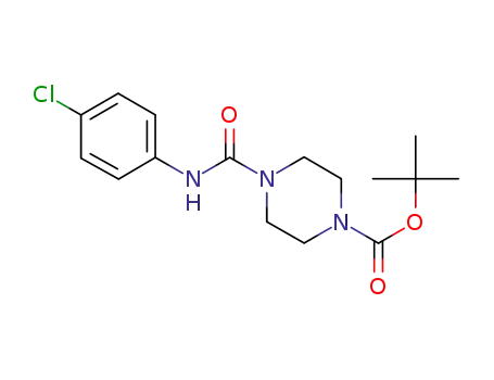 Molecular Structure of 1315592-03-0 (tert-butyl 4-(4-chlorophenylcarbamoyl)piperazine-1-carboxylic acid ester)