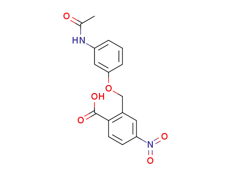 Molecular Structure of 1221486-70-9 (2-(3-Acetylaminophenoxymethyl)-4-nitrobenzoic acid)