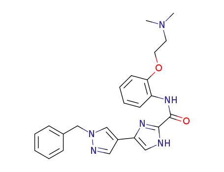 N-(2-(2-(dimethylamino)ethoxy)phenyl)-4-(1-(phenylmetyl)-1H-pyrazol-4-yl)-1H-imidazole-2-carboxamide
