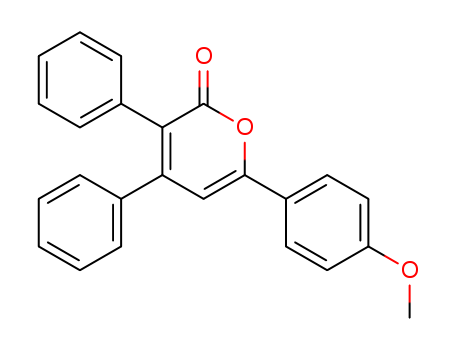 Molecular Structure of 59931-67-8 (2H-Pyran-2-one, 6-(4-methoxyphenyl)-3,4-diphenyl-)