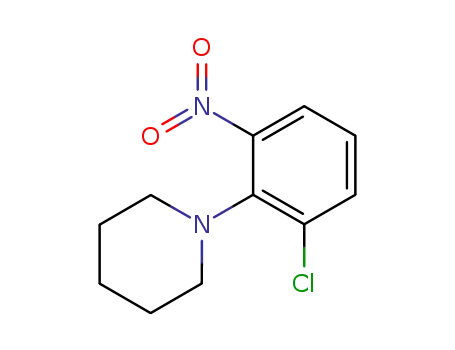 Molecular Structure of 3970-42-1 (1-(2-chloro-6-nitrophenyl)piperidine)