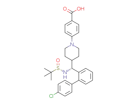 4-(4-((R)-(4'-chlorobiphenyl-2-yl)((S)-1,1-dimethylethylsulfinamido)methyl)piperidin-1-yl)benzoic acid