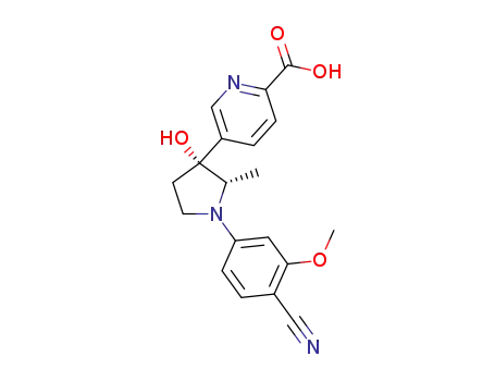 5-[(2S,3R)-1-(4-cyano-3-methoxyphenyl)-3-hydroxy-2-methylpyrrolidin-3-yl]pyridine-2-carboxylic acid