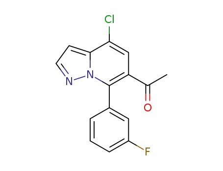 1-[4-chloro-7-(3-fluorophenyl)pyrazolo[1,5-a]pyridin-6-yl]ethanone