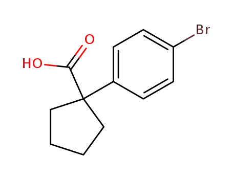 Molecular Structure of 143328-24-9 (1-(4-BROMOPHENYL)CYCLOPENTANECARBOXYLIC ACID)