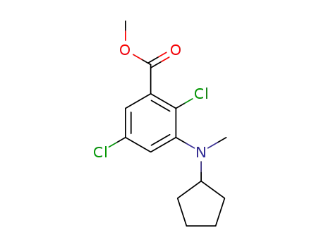 methyl 2,5-dichloro-3-(cyclopentyl(methyl)amino)benzoate