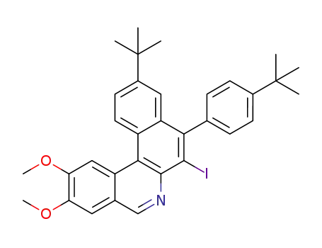 7-iodo-2,3-dimethoxy-10-tert-butyl-8-(4-tert-butylphenyl) benzo[a]phenanthridine