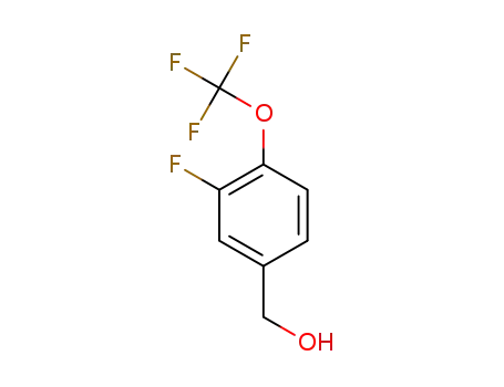 Molecular Structure of 886498-99-3 (3-FLUORO-4-(TRIFLUOROMETHOXY)BENZYL ALCOHOL)
