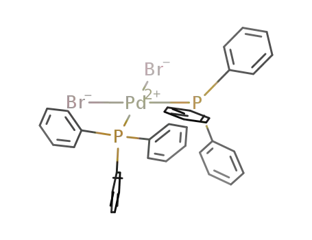 Molecular Structure of 25044-96-6 ([PdBr<sub>2</sub>(PPh<sub>3</sub>)2])
