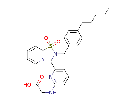 {6-[(4-pentylbenzyl)(pyridin-2-ylsulfonyl)aminomethyl]pyridin-2-ylamino}acetic acid