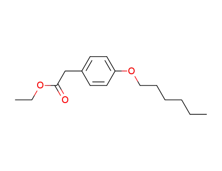 Molecular Structure of 15560-78-8 (ethyl 2-(4-(n-hexyloxy)phenyl)acetate)