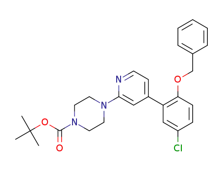 tert-Butyl 4-(4-(2-(benzyloxy)-5-chlorophenyl)pyridin-2-yl)piperazine-1-carboxylate