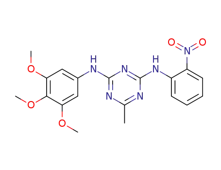 6-methyl-N-(2-nitrophenyl)-N'-(3,4,5-trimethoxyphenyl)-1,3,5-triazine-2,4-diamine