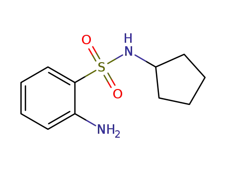 Molecular Structure of 436095-45-3 (Benzenesulfonamide, 2-amino-N-cyclopentyl- (9CI))