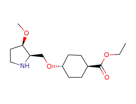 ethyl trans-4-[(3R)-methoxy-(2R)-pyrrolidinylmethoxy]cyclohexanecarboxylate
