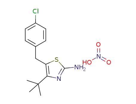 Molecular Structure of 1239339-35-5 (4-(tert-butyl)-5-(4-chlorobenzyl)thiazol-2-aminenitrate)
