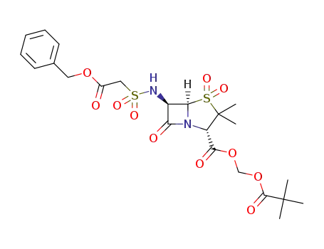 pivaloyloxymethyl 1,1-dioxide-6-β-[(benzyloxycarbonyl)methylsulfonamido]penicillinate