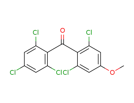 Molecular Structure of 1380572-64-4 ((2,6-dichloro-4-methoxyphenyl)(2,4,6-trichlorophenyl)methanone)
