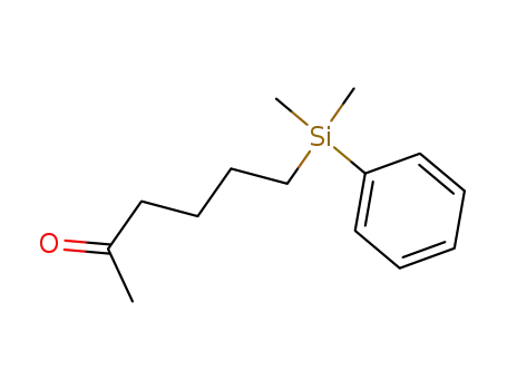 Molecular Structure of 52000-38-1 (6-(dimethyl(phenyl)silyl)hexan-2-one)
