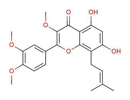 5,7-dihydroxy-3-methoxy-2-(3,4-dimethoxyphenyl)-8-(3-methylbut-2-enyl)-4H-chromen-4-one