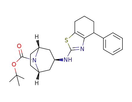 3-(4-phenyl-4,5,6,7-tetrahydro-benzothiazol-2-ylamino)-(rac)-3-exo-8-aza-bicyclo[3.2.1]octane-8-carboxylic acid tert-butyl ester