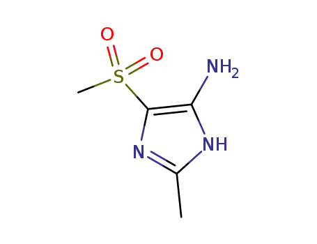 Molecular Structure of 742017-11-4 (1H-Imidazol-4-amine,  2-methyl-5-(methylsulfonyl)-)