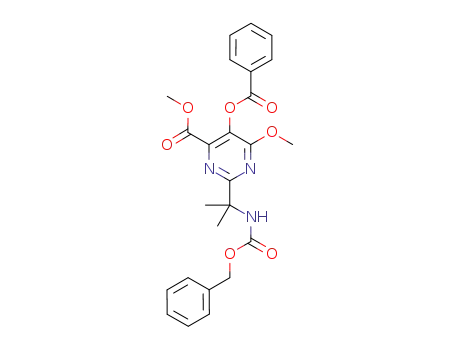 methyl 5-(benzoyloxy)-2-(2-(benzyloxycarbonylamino)propan-2-yl)-6-methoxypyrimidine-4-carboxylate