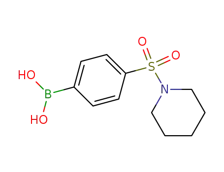 Molecular Structure of 486422-58-6 (4-(1-PIPERIDINYLSULFONYL)PHENYLBORONIC ACID)