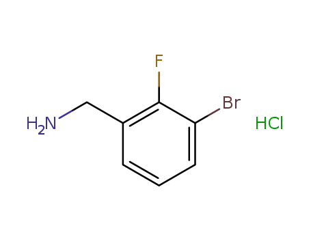 Molecular Structure of 1177559-63-5 ((3-bromo-2-fluorophenyl)methanamine hydrochloride)