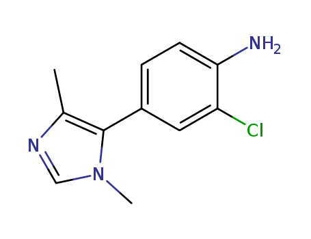 2-chloro-4-(1,4-dimethyl-1H-imidazol-5-yl)aniline