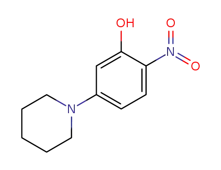 Molecular Structure of 157831-75-9 (2-NITRO-5-PIPERIDINOPHENOL)