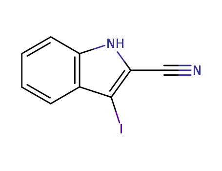 Molecular Structure of 51796-65-7 (3-Iodo-1H-indole-2-carbonitrile)