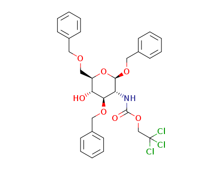 Phenylmethyl 2-deoxy-3,6-bis-O-(phenylmethyl)-2-[[(2,2,2-trichloroethoxy)carbonyl]amino]-β-D-glucopyranoside