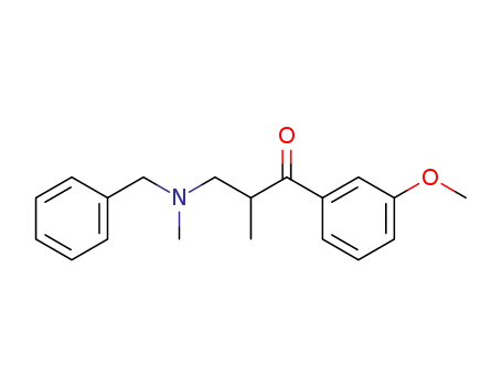 Molecular Structure of 47235-20-1 (3-(Benzyl(methyl)amino)-1-(3-methoxyphenyl)-2-methylpropan-1-one)