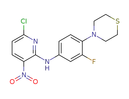 2-[3-fluoro-4-(4-thiomorpholino)phenylamino]-6-chloro-3-nitropyridine