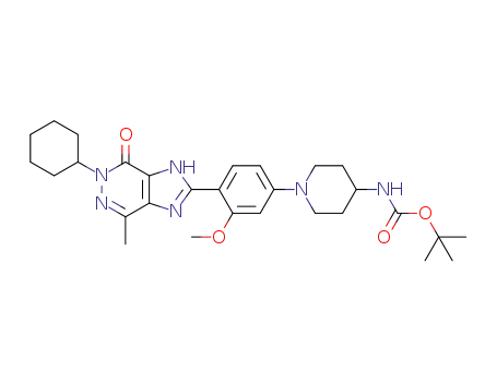 tert-butyl {1-[4-(6-cyclohexyl-4-methyl-7-oxo-6,7-dihydro-1H-imidazo[4,5-d]pyridazin-2-yl)-3-methoxyphenyl]piperidin-4-yl}carbamate