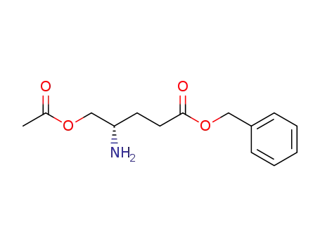 Molecular Structure of 1376616-07-7 ((S)-benzyl 5-acetoxy-4-aminopentanoate)