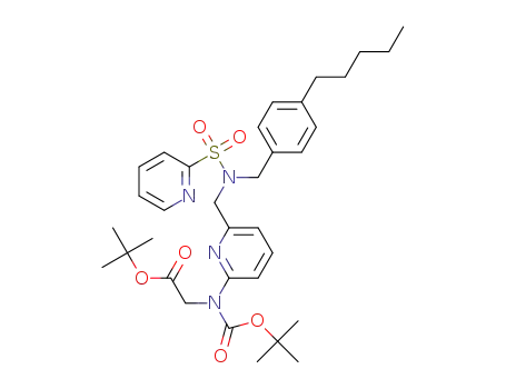 tert-butyl (tert-butoxycarbonyl {6-[(4-pentylbenzyl)(pyridin-2-ylsulfonyl)aminomethyl]pyridin-2-yl}amino)acetate