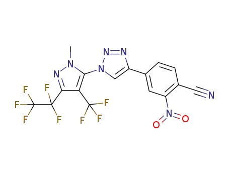 4-[1-(2-methyl-5-pentafluoroethyl-4-trifluoromethyl-2H-pyrazol-3-yl)-1H-[1,2,3]triazol-4-yl]-2-nitro-benzonitrile