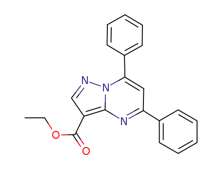 Molecular Structure of 895764-31-5 (5,7-Diphenyl-pyrazolo[1,5-a]pyriMidine-3-carboxylic Acid Ethyl Ester)