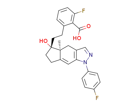 2-fluoro-6-{2-[(4aS,5R)-1-(4-fluorophenyl)-5-hydroxy-4a-methyl-1,4,4a,5,6,7-hexahydrocyclopenta[f]indazol-5-yl]ethyl}benzoic acid