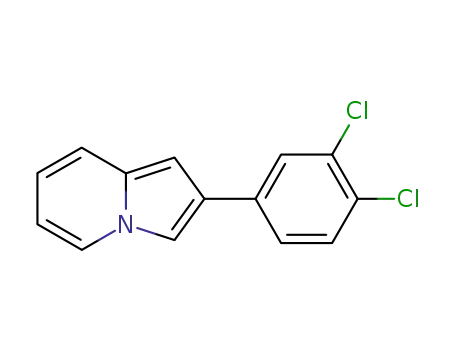 Molecular Structure of 80489-00-5 (Indolizine, 2-(3,4-dichlorophenyl)-)