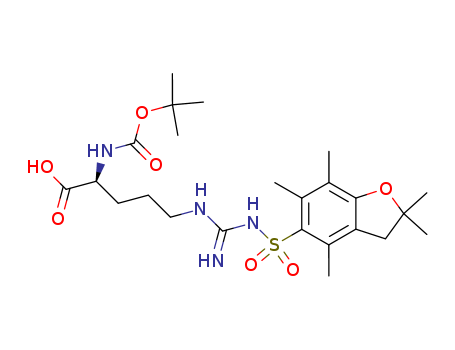 D-Ornithine,N5-[[[(2,3-dihydro-2,2,4,6,7-pentamethyl-5-benzofuranyl)sulfonyl]amino]iminomethyl]-N2-[(1,1-dimethylethoxy)carbonyl]-                                                                      