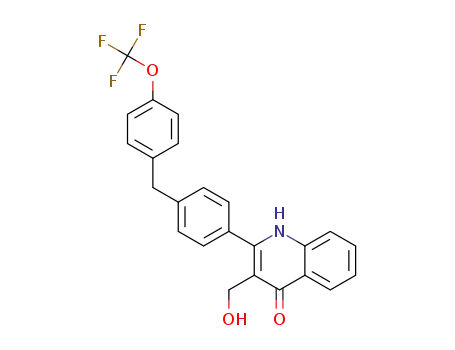 3-(hydroxymethyl)-2-(4-(4-(trifluoromethoxy)benzyl)phenyl)quinolin-4(1H)-one