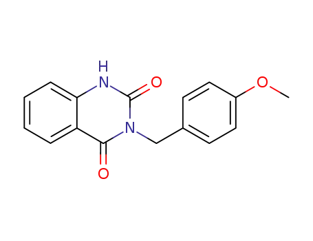 Molecular Structure of 221539-62-4 (3-(4-methoxybenzyl)-2,4-dioxo-1,2,3,4-tetrahydroquinazoline)
