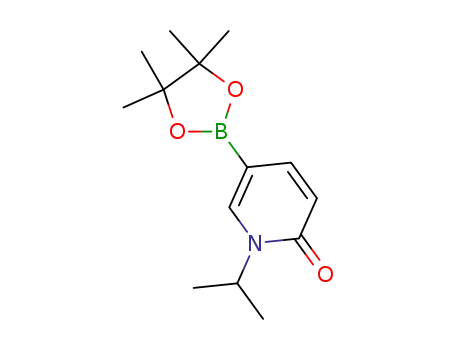 Molecular Structure of 1349151-98-9 (1-Isopropyl-6-oxo-1,6-dihydropyridine-3-boronic Acid Pinacol Ester)